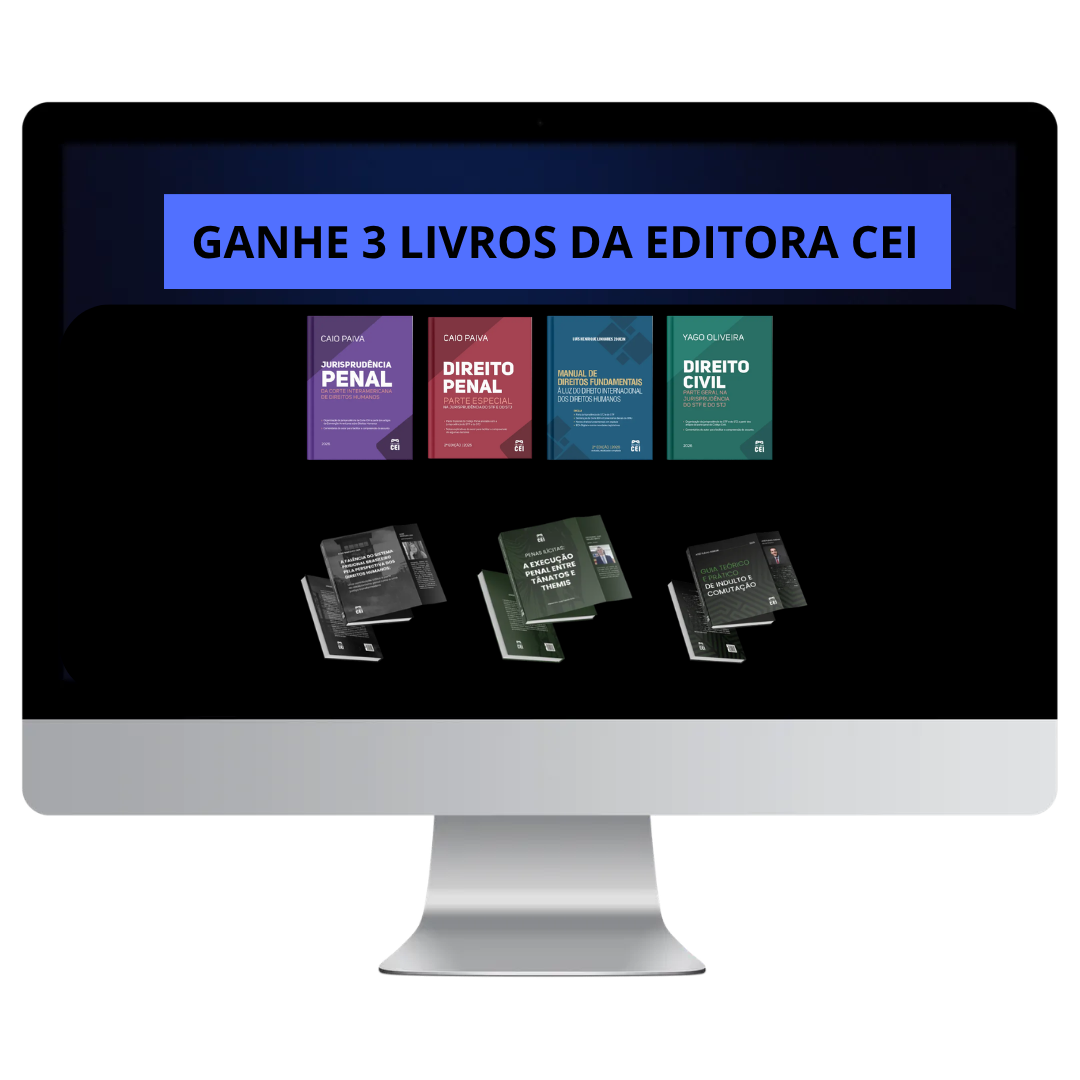 Mockup com os 3 livros da Editora CEI oferecidos como bônus